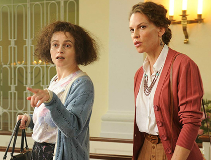 Helena Bonham Carter as Eleanor Riese and Hilary Swank as Colette Hughes.