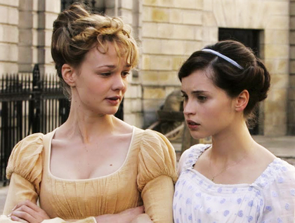 Felicity Jones as Catherine Morland. Catherine Morland and her friend.