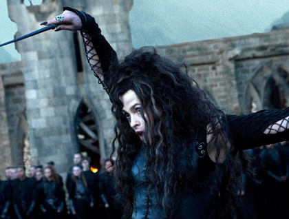 Helena Bonham Carter as Bellatrix Lestrange.