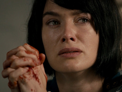 Lena Headey crying.