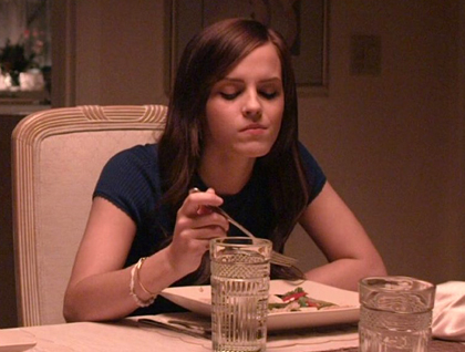 Emma Watson eating.