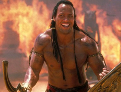 Dwayne Johnson The Rock as The Scorpion King.