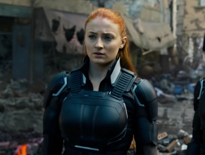 Jean Grey in ful combat suit.